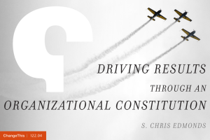 DRIVING RESULTS  ORGANIZATIONAL CONSTITUTION THROUGH AN