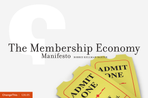 The Membership Economy Manifesto  robbie kellman baxter