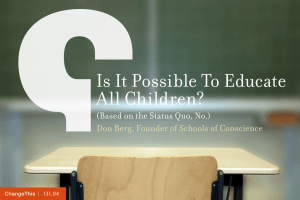 Is It Possible To Educate All Children?