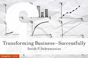 Transforming Business—Successfully Satish P. Subramanian  |