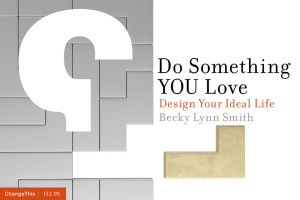 Do Something YOU Love Design Your Ideal Life Becky Lynn Smith