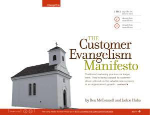 Manifesto Customer Evangelism THE