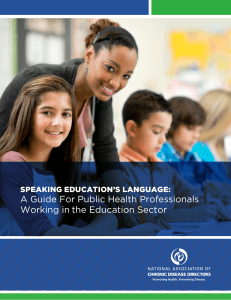 A Guide For Public Health Professionals Working in the Education Sector