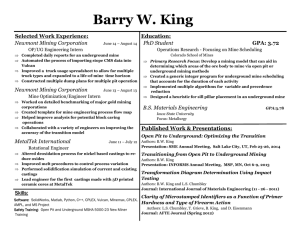 Barry W. King  Selected Work Experience: Education:
