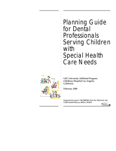 Planning Guide for Dental Professionals Serving Children