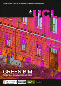GREEN BIM FOR UCL’ CHADWICK BUILDING S