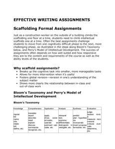 EFFECTIVE WRITING ASSIGNMENTS Scaffolding Formal Assignments