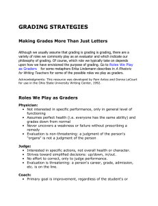 GRADING STRATEGIES Making Grades More Than Just Letters