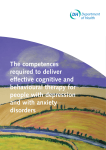 The competences required to deliver effective cognitive and behavioural therapy for