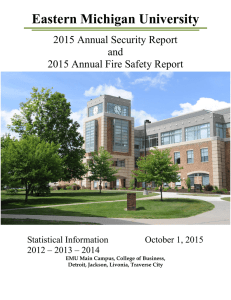 Eastern Michigan University 2015 Annual Security Report and 2015 Annual Fire Safety Report