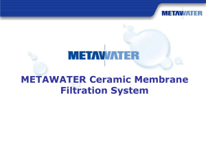 METAWATER Ceramic Membrane Filtration System