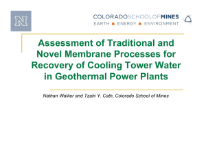 Assessment of Traditional and Novel Membrane Processes for in Geothermal Power Plants