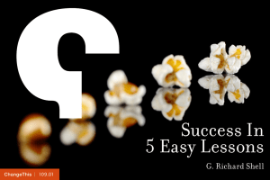 Success In 5 Easy Lessons G. Richard Shell