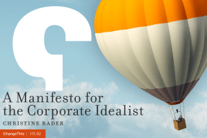 A Manifesto for the Corporate Idealist christine bader