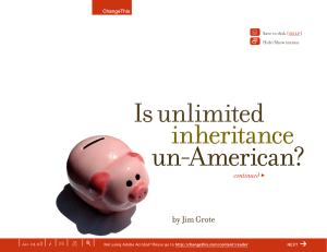 Is unlimited inheritance un-American? |