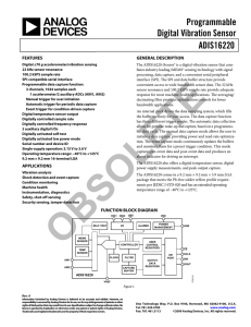 Programmable Digital Vibration Sensor ADIS16220