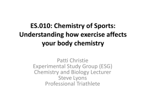 ES.010: Chemistry of Sports: Understanding how exercise affects your body chemistry
