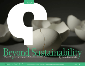 Beyond Sustainability By John Ehrenfeld + i