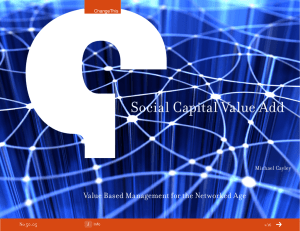 Social Capital Value Add Value Based Management for the Networked Age 50.05