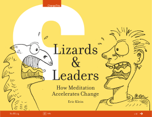 Lizards &amp; Leaders How Meditation