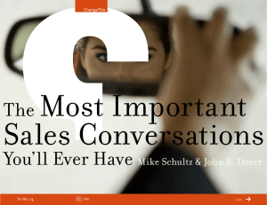 Most Important Sales Conversations  The