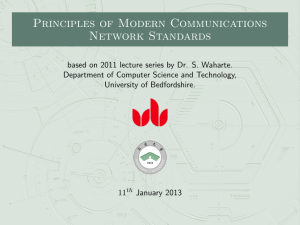 Principles of Modern Communications Network Standards