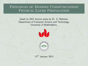 Principles of Modern Communications Physical Layer Propagation