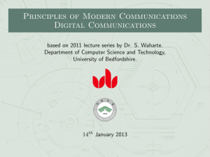 Principles of Modern Communications Digital Communications