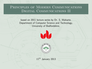 Principles of Modern Communications Digital Communications II