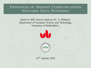 Principles of Modern Communications Switched Data Networks