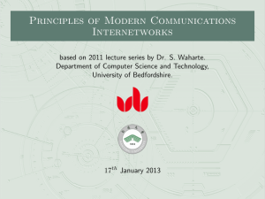 Principles of Modern Communications Internetworks
