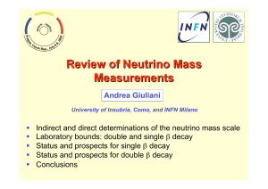 Review of Neutrino Mass Measurements