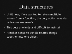 Data structures reference arguments