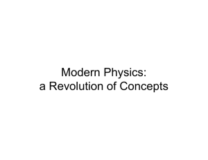 Modern Physics: a Revolution of Concepts