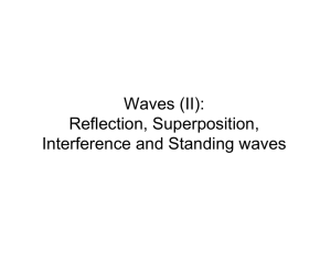 Waves (II): Reflection, Superposition, Interference and Standing waves
