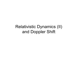 Relativistic Dynamics (II) and Doppler Shift