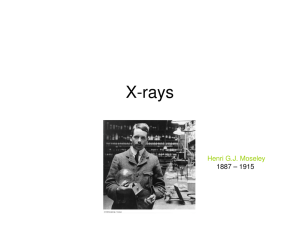 X-rays Henri G.J. Moseley 1887 – 1915