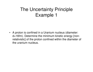 The Uncertainty Principle Example 1