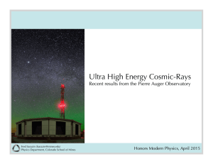 Ultra High Energy Cosmic-Rays  Recent results from the Pierre Auger Observatory