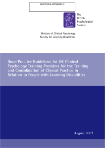 Good Practice Guidelines for UK Clinical