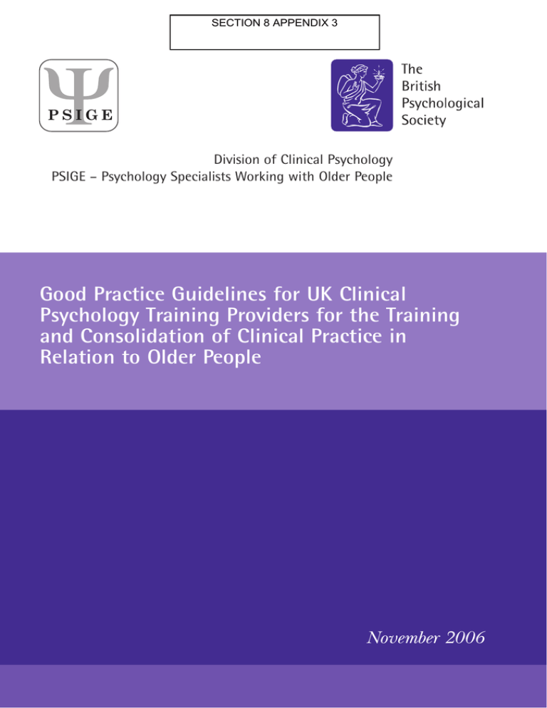 Good Practice Guidelines for UK Clinical