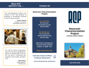What RCP sponsors say ... Contact Us Reservoir Characterization