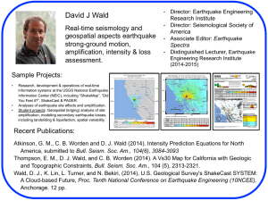 David J Wald Real-time seismology and geospatial aspects earthquake