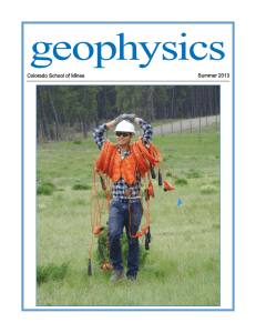 geophysics Colorado School of Mines Summer 2013