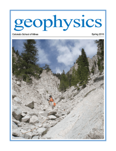 geophysics Colorado School of Mines Spring 2010