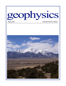 geophysics Colorado School of Mines Spring 2001