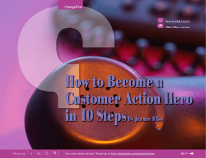 How to Become a Customer Action Hero in 10 Steps By Jeanne Bliss