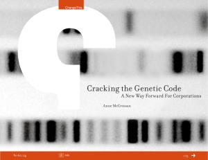 Cracking the Genetic Code A New Way Forward For Corporations Anne McCrossan 60.04