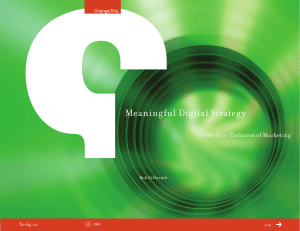 Meaningful Digital Strategy The Next Evolution of Marketing 64.02 No