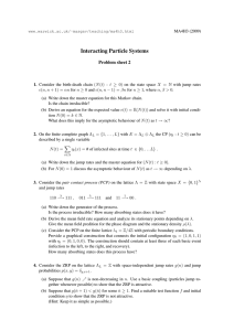 Interacting Particle Systems Problem sheet 2